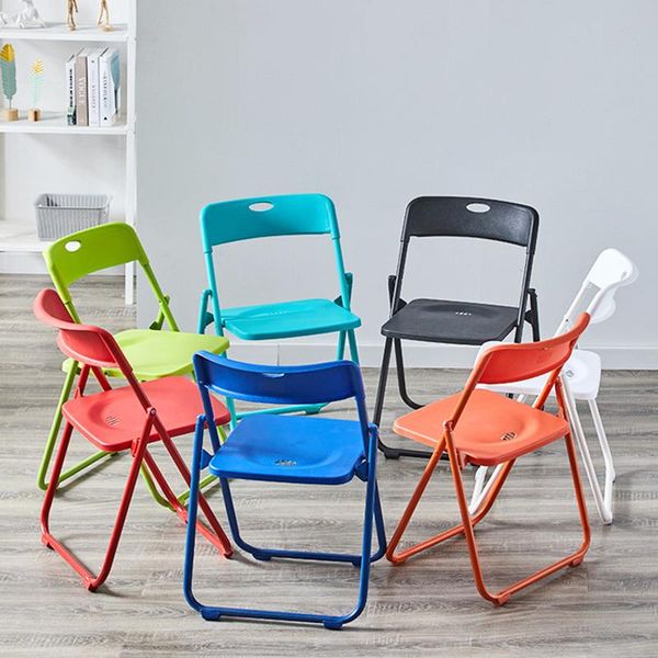 

simple folding chair home backrest chair office conference training outdoor plastic leisure high stool