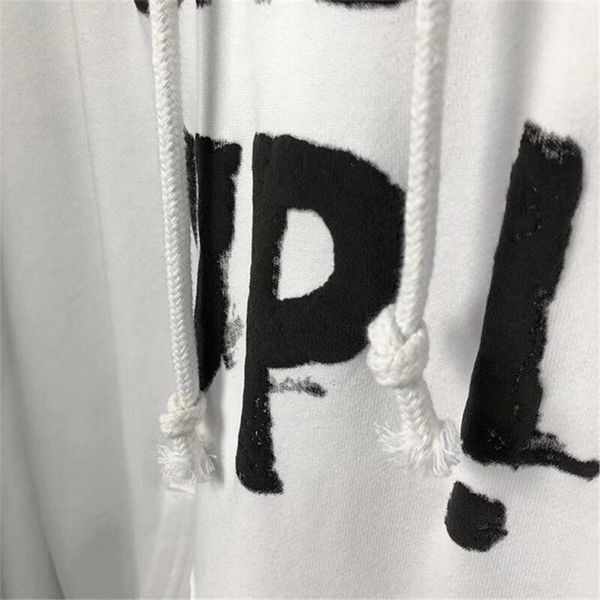 

20fw 2021 new hoodie men women 1:1 letters printed vetements hoodies pocket patch back embroidery sweatshirts 3pfv mmv0, Black