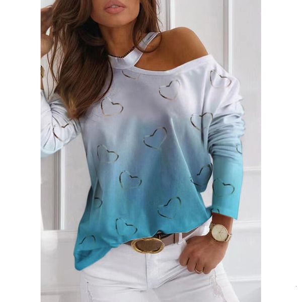 

New 2021 Women Lady Tees Graphic Printing Love Valentine Cute Fashion Tops Female t Shirt Women's T-shirt Off Shoulder EYMA, White