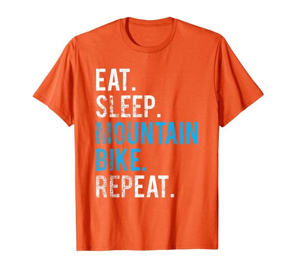

eat sleep mountain bike repeat t-shirt mountain biking shirt, White;black