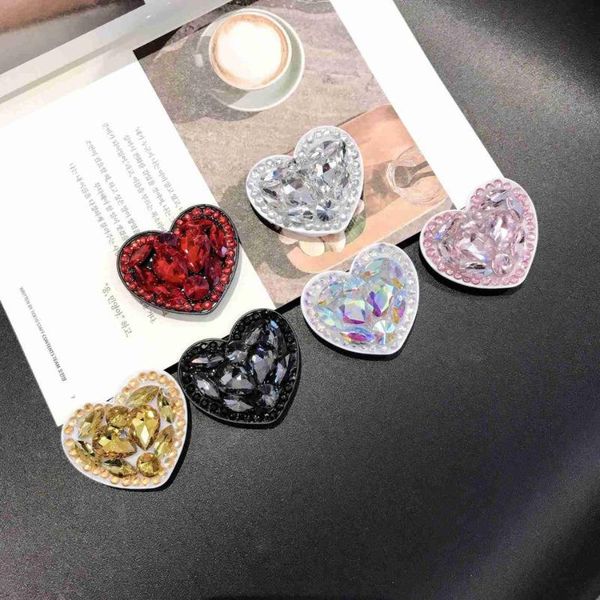 

cell phone mounts & holders bling glitter diamond pattern silicone stand universal mobile grip expanding holder / finger ring/phone
