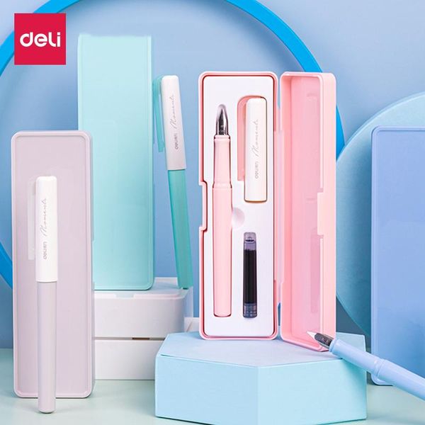 

fountain pens deli macarons color 0.3mm ef portable writing for student school office stationery supply gift box set