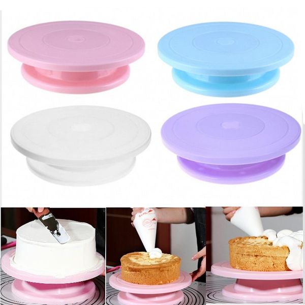 

baking & pastry tools diy cake turntable mold plate rotating round decorating rotary tray board accessories