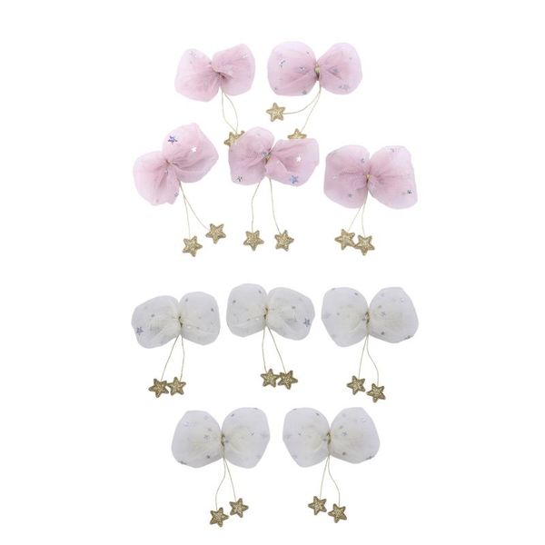 

ladies hair accessories hanging small stars bow hairpins girls headdress hairpins female accessories, Slivery;white
