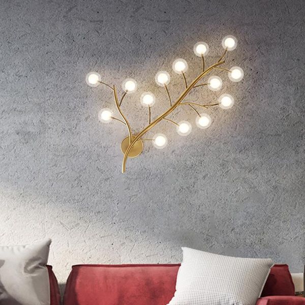 

nordic led wall light tree shape creative design for living room corridor aisle bedroom bedside modern acrylic home sconce lamps
