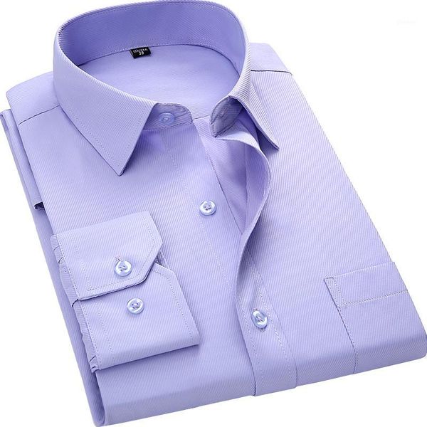 

nice male social shirt black blue white purple red pink 4xl men's business casual long sleeve shirt twill solid color1, White;black