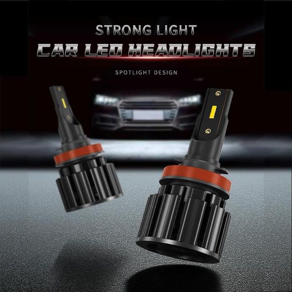 

car headlights 1pair led headlight bulbs 60w 10000lm 6500k h1 h3 h4 h7 h11 9005 9006 light lamp kit
