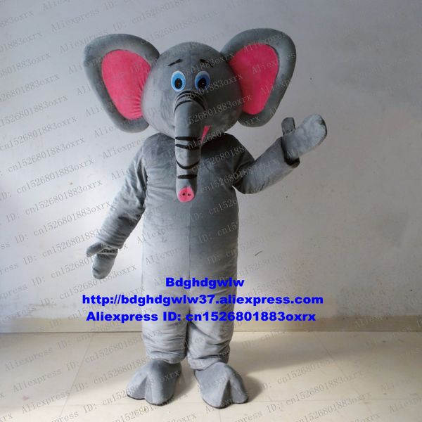 

mascot costumes grey elephant elephish mascot costume cartoon character outfit suit enterprise propaganda campaign propaganda zx2418, Red;yellow