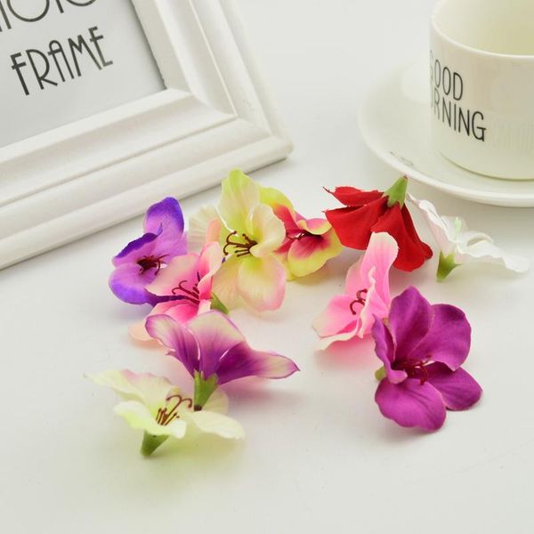 

100pcs silk roses artificial flowers cherry for home wedding car decoration accessories pompon diy wreath candy jllfft