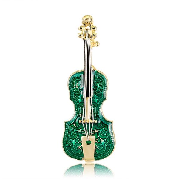 

pins, brooches korean fashion violin brooch alloy drop oil, Gray