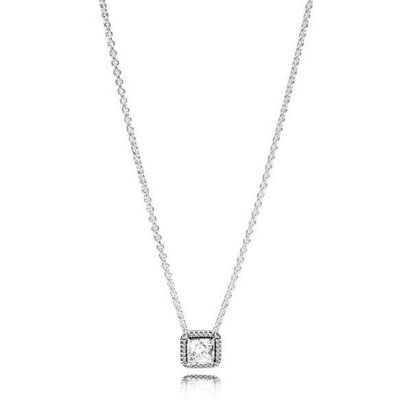 

new 2021100% 925 sterling silver 396241cz necklace fashion luxury and charming fit diy women original jewelry gift