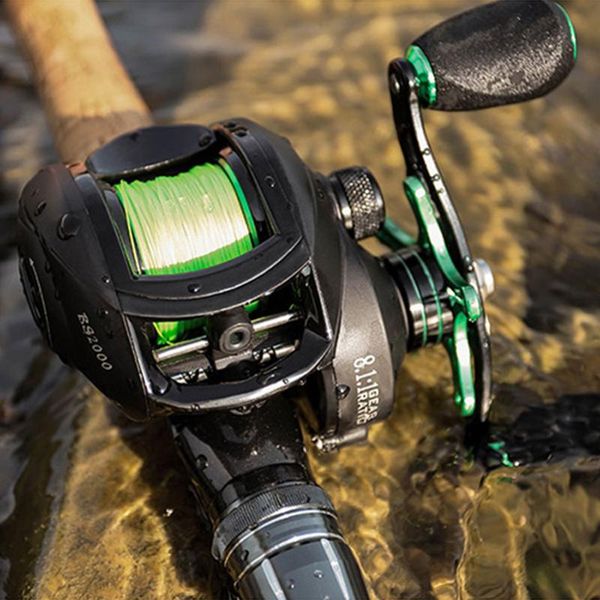 

baitcasting reels linnhue reel bs2000 8.1:1high speed fishing 8kg max drag reinforced carp