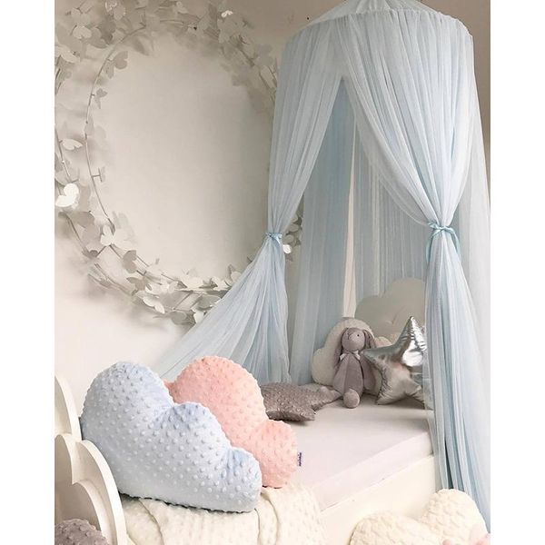 

240cm hanging kids baby bedding dome bed canopy cotton mosquito net bedcover curtain for baby kids reading playing home decor