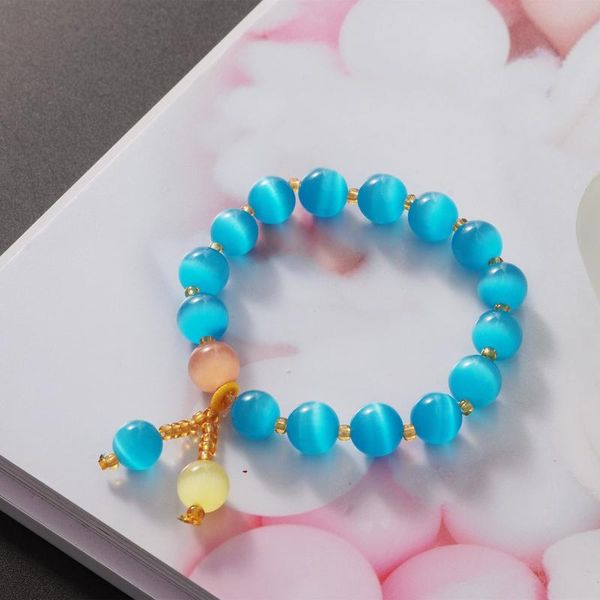 

link, chain romantic bracelets colorful lava stone beaded bracelet for women 2021 trend charm wedding party jewelry accessories gift, Black