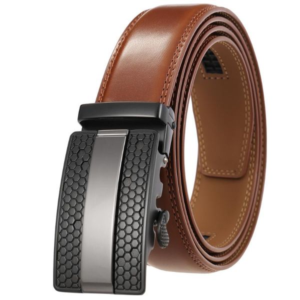 

belts zlrph 2021 belt men genuine luxury leather for strap male metal automatic buckle, Black;brown