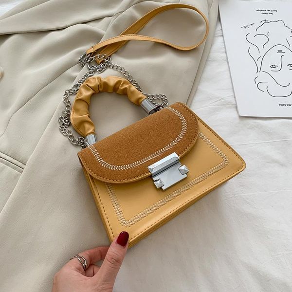 

cross body summer small bag women's frosted texture fashion trend color contrast square single shoulder straddle handbag