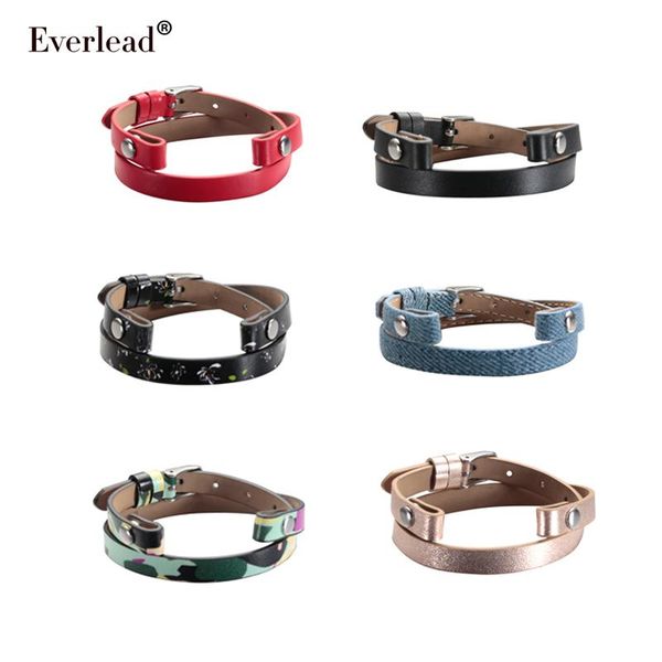 

tennis everlead double wrap genuine leather band for bracelet, Golden;silver
