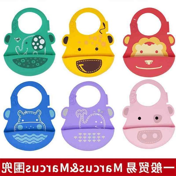 

canada marcus silicone three-dimensional waterproof baby bib baby food feeding children saliva bag
