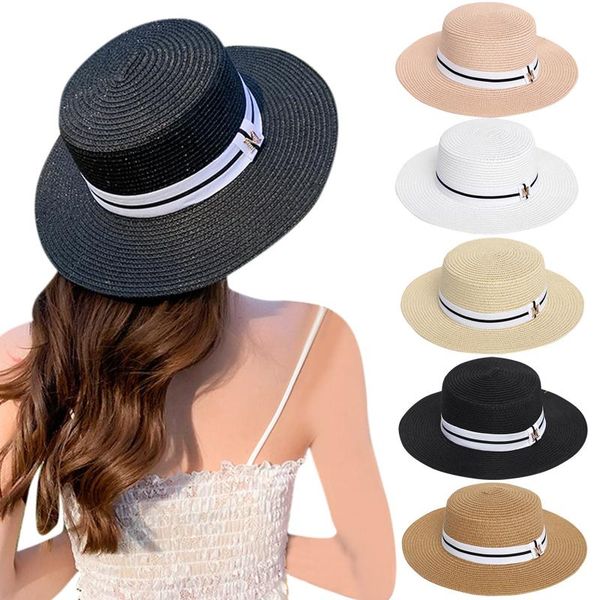

wide brim hats 2021 fashion women's bucket hat sunshade oversized eaves sun outdoor summer sunscreen dome beach for women, Blue;gray