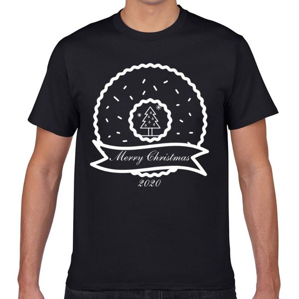 

men's t-shirts t shirt men christmas donut 2021 funny harajuku geek print male tshirt fa006, White;black