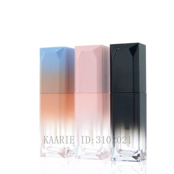 

10/30/50pcs gradient black pink blue cute matte white 5ml 6.5ml lipgloss container empty makeup diy lip glaze tube cosmetics diy