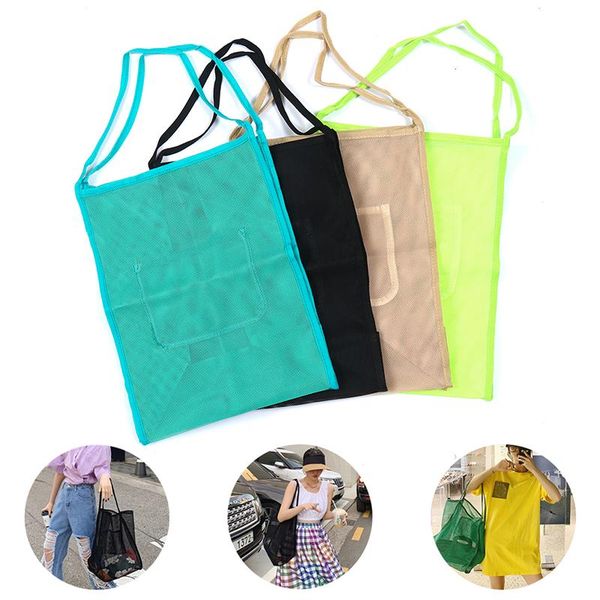 

storage bags transparentmesh singleshoulder bag fashionable lightweight all-matchshopping