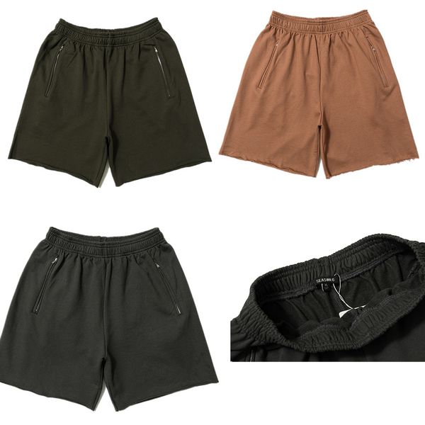 

2021 new temporada 6 cor slida calas curtas casual calabasas kanye west shorts 2wsk, White;black