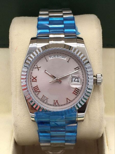 Relógio masculino com movimento mecânico automático, janela grande, calendário duplo, mostrador de 41 mm, 316 aço fino, Sapphire Glass Scratch Proof, Star High-end Choice