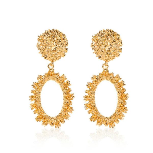 

dangle & chandelier fashion retro female frosted geometric hollow earrings cold wind temperament literary gifts, Silver