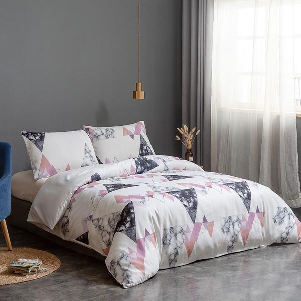 

bedding sets 3d triangle print set three-dimensional duvet cover king  size quilt bedclothes comforter single double