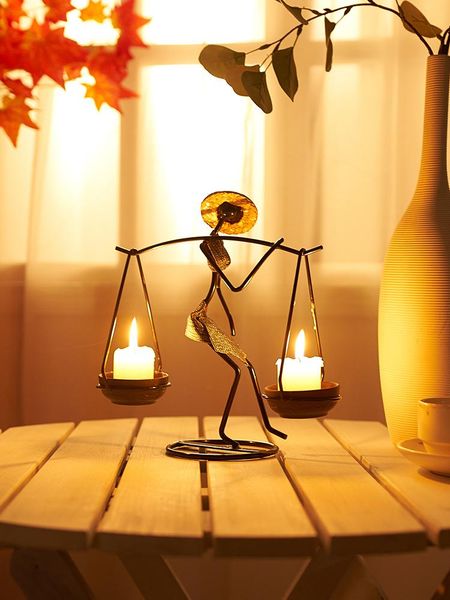 

candle holders retro wrought iron candlestick ornaments western holder
