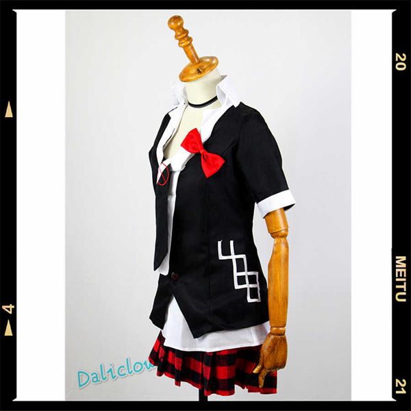 New Danganronpa Cosplay Anime Junko Enoshima Emboitement Inushio Kimuchi Happy Havoc Dangan Ronpa Traje / Peruca Y0913