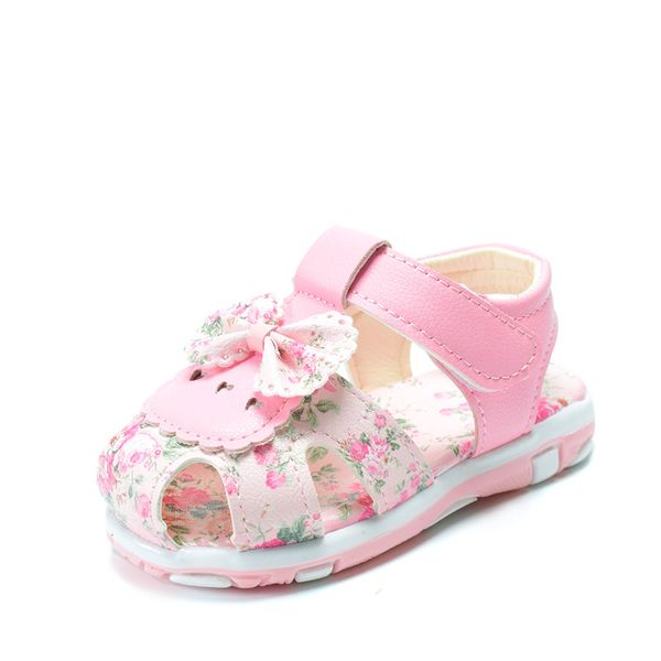 

2021 baby sandals girls baby summer shoes non-slip soft bottom girl princess shoes bow flowers kids sandals toddler shoes, Black