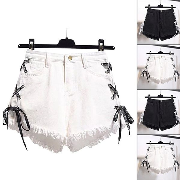 

elastic woman denim shorts with high back shoulder pieces female summer shorts for women's jeans, Blue