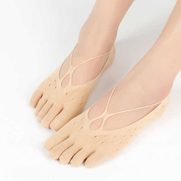 

cross belt stockings female summer thin finger velvet invisible boat silicone drop and breathable sweat absorbing, Black
