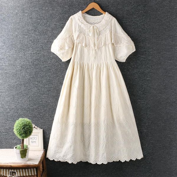 

casual dresses for women 2021 midi short sleeve solid hollow embroidered dress 921-89, Black;gray