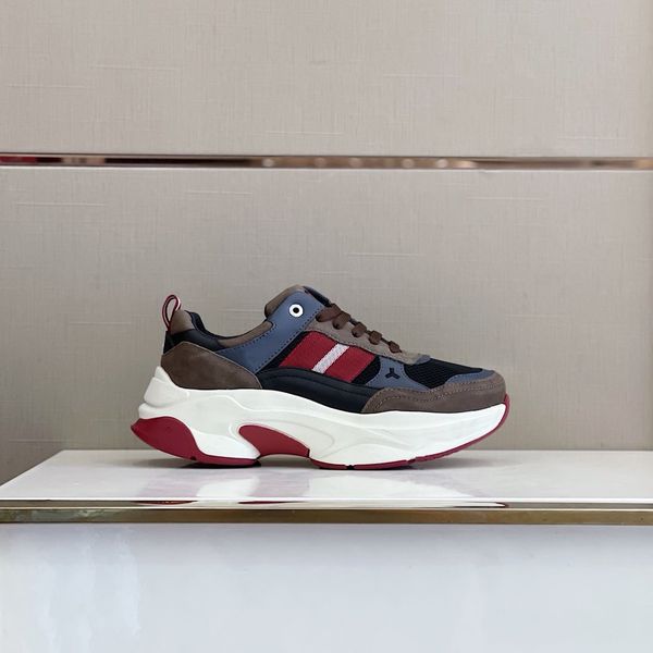 

2021 new men's shoes designer fashion brand casual luxury comfortable breathable sneakers size 39-45, Red;white