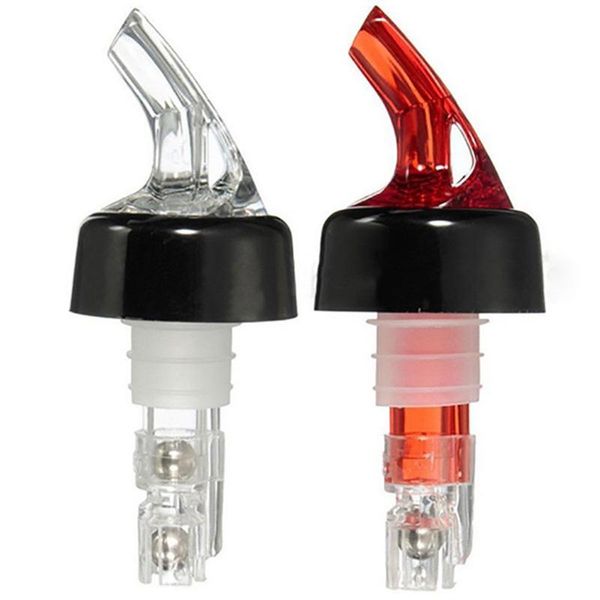 

drinking straws bar accessories drinkware wine beer automatic measured alcohol and liquor pourer with black collar clear spout drop
