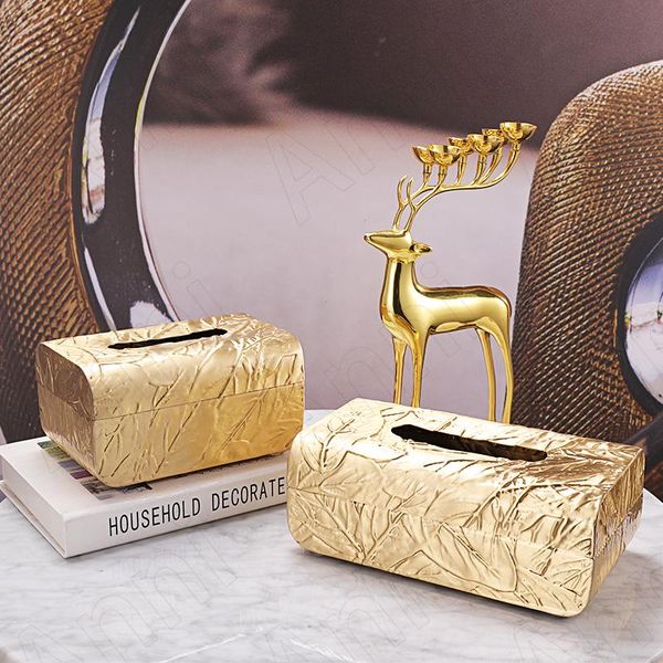 

tissue boxes & napkins creativity brass box european luxurious gold napkin holder restaurant el ornaments home metal paper towel organizatio