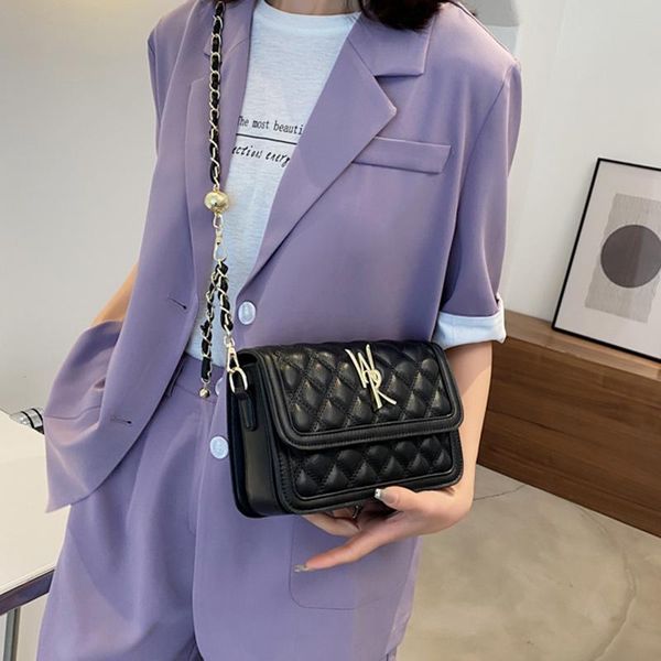 

shoulder bags fashion small bag male 2021 diamond lattice chains for women casual all-match daily phone female cross body