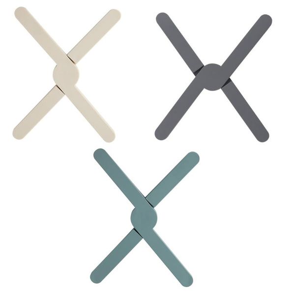 

mats & pads 3pcs foldable tpr table teapot x type (assorted color)