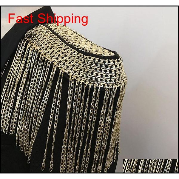 

exaggerated blazer epaulet/performance accessories large epaulette women men suit accessories/handm jllfys ffshop2001, Silver
