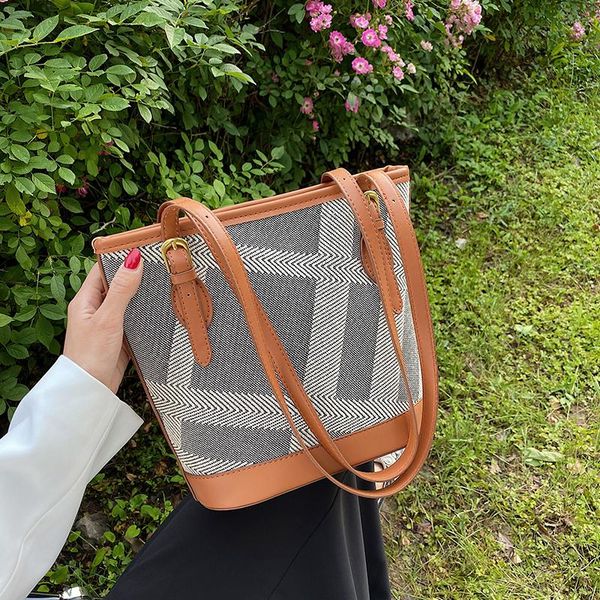 

cross body 2021 fashion -selling high-quality large-capacity canvas bag one-shoulder portable bucket sac de luxe femme marque