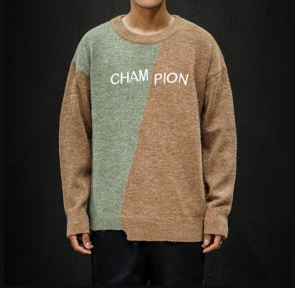 

youth popular men's embroidery contrast color sleeve loose long autumn sleeves kg-65, White;black