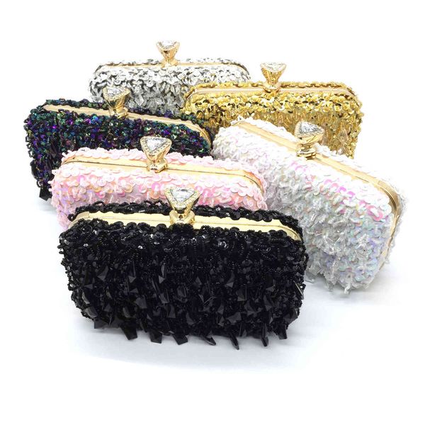 

evening bag pendant dinner lady sequin fashion party hand held beaded
