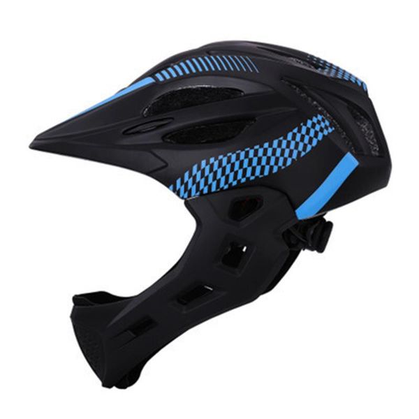 

motorcycle helmets bike safe outdoor children protective balance cycling chin bicycle helmet full face with rear light riding detacha