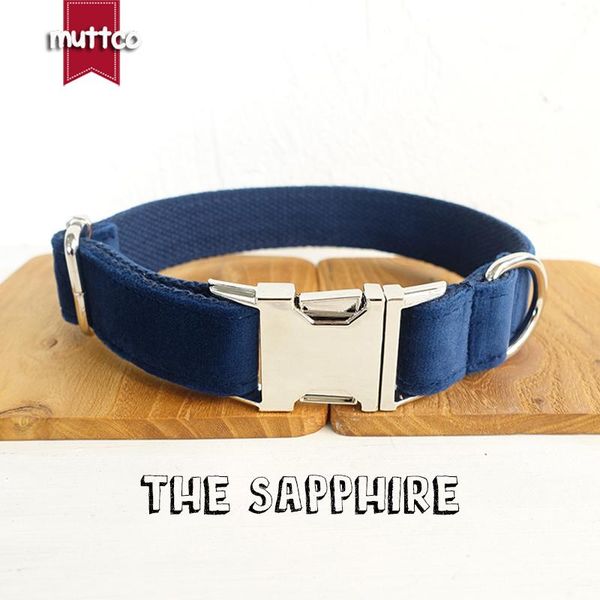 

dog collars & leashes 50pcs/lot muttco adjustable pet collar walking training leash the sapphire metal buckle puppy supplies udc078