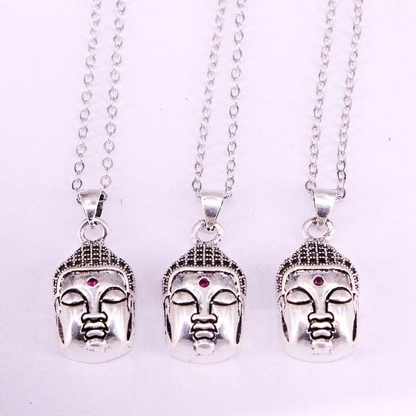 

pendant necklaces 10pcs, antique silver color cz micro pave buddha charms pendants fashion jewelry metal chain elegant vintage gift for wome