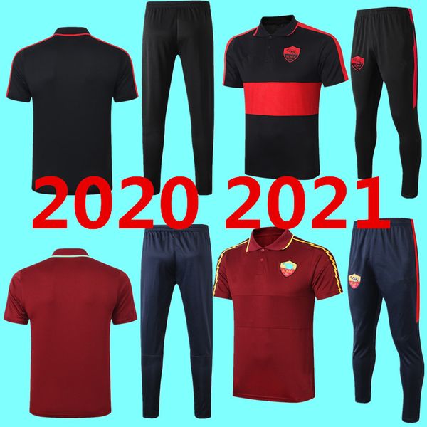 

2021 perotti kolarov new short-sleeved jersey suit mancini veretout pellegrini mert cetin dzeko pedro men's polo short-sleeved jersey s, Black