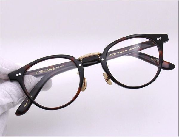 Hot Star Optical Plain Occhiali da sole Frame Vintage YELLOWS PLUS KURT Unisex 46-22-148 plankmetal per custodia fullset da prescrizione all'ingrosso